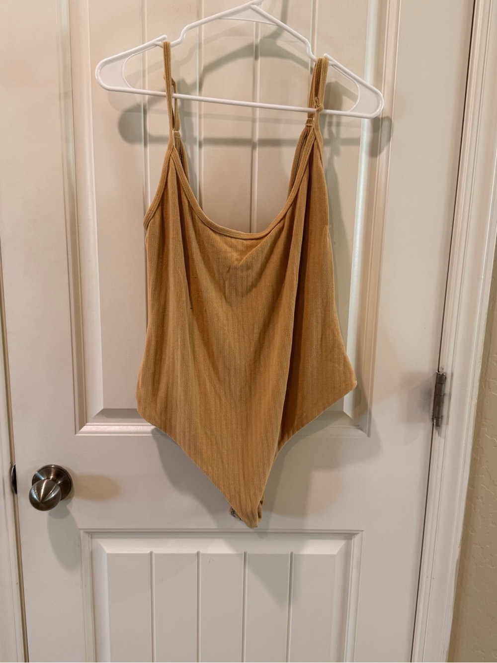 WEWOREWHAT Scoop Cami One Piece Swimsuit XXL NWT Bread Basket Beige - Picture 2 of 14